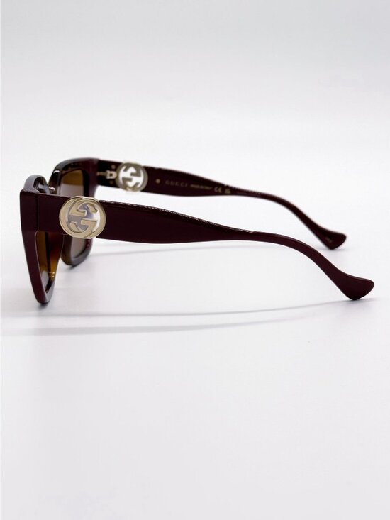 NEW GUCCI SUNGLASSES GG1023S 003 HAVANA/BURGUNDY WOMEN EYEWEAR main image 9